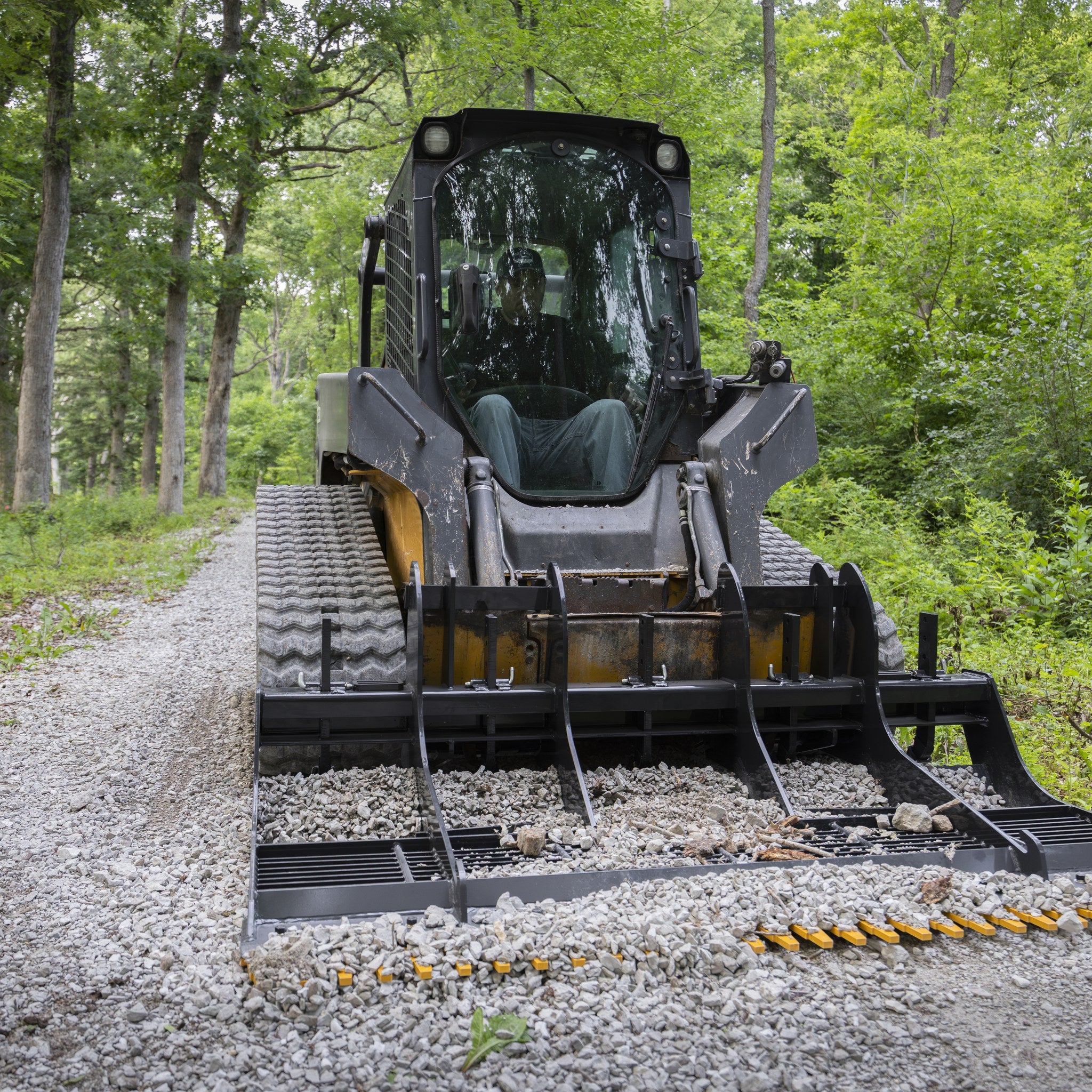 Smooth finished surface behind the land planer