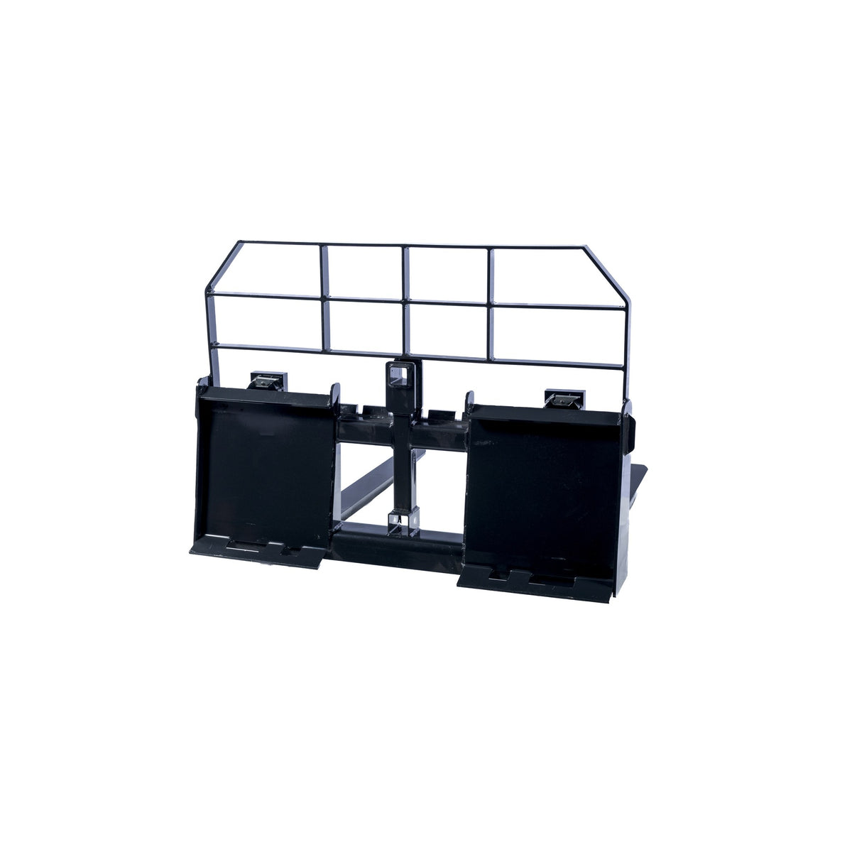Universal quick attach mount plate on pallet forks