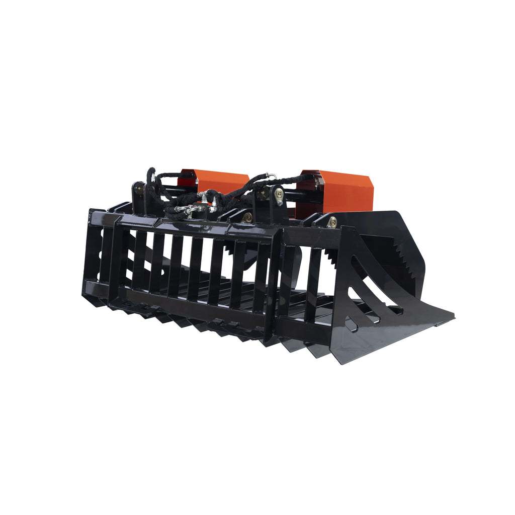 Universal quick attach mount plate on rock grapple