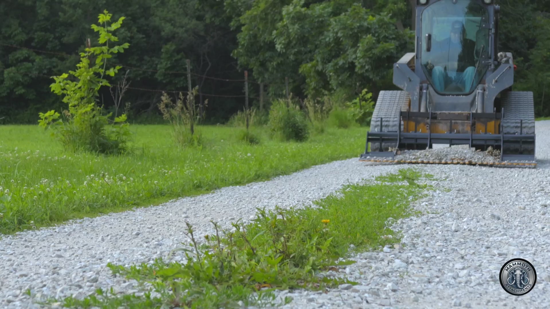 Mammoth 78 inch land planer leaving a smooth finished pass